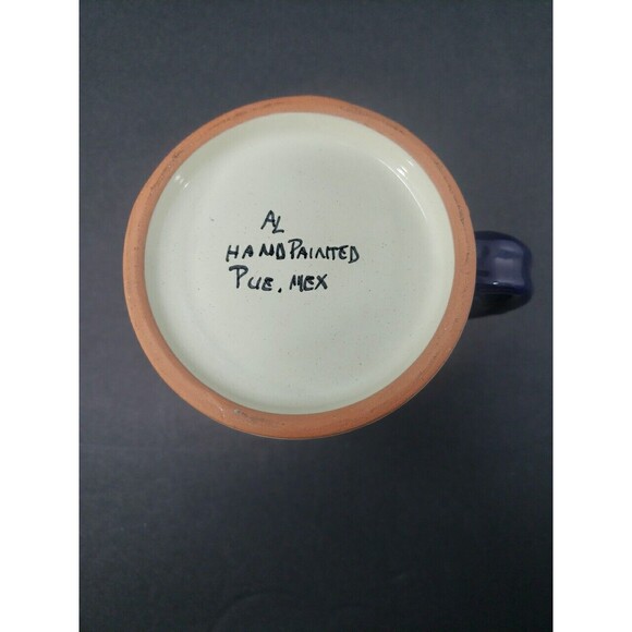 Talavera Pottery Coffee Mug Puebla Mexico Poinsettia Christmas Hand Painted - Picture 9 of 15